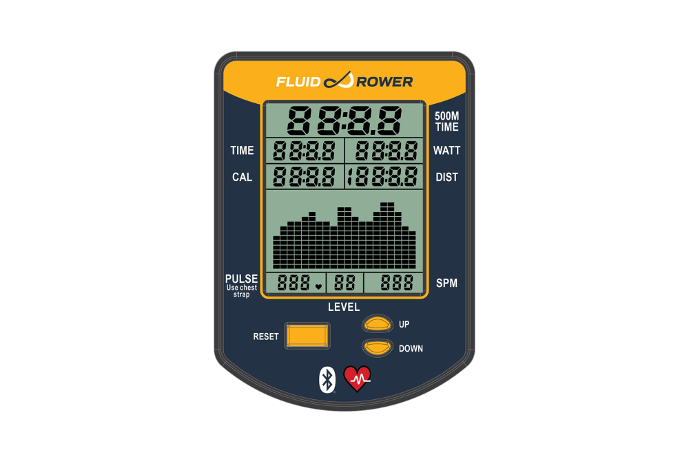 Fluid Rower Evo E550 Silver Bronze Roeitrainer