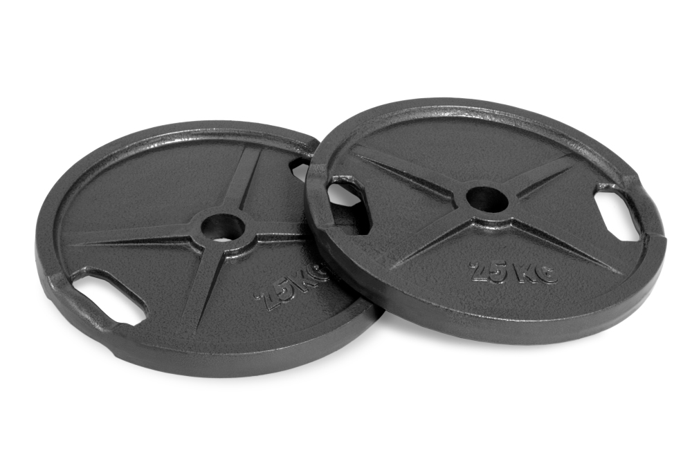 Compra Juego de discos de pesas de hierro fundido 10 kg - 8x 1,25 kg - 28 mm  al por mayor