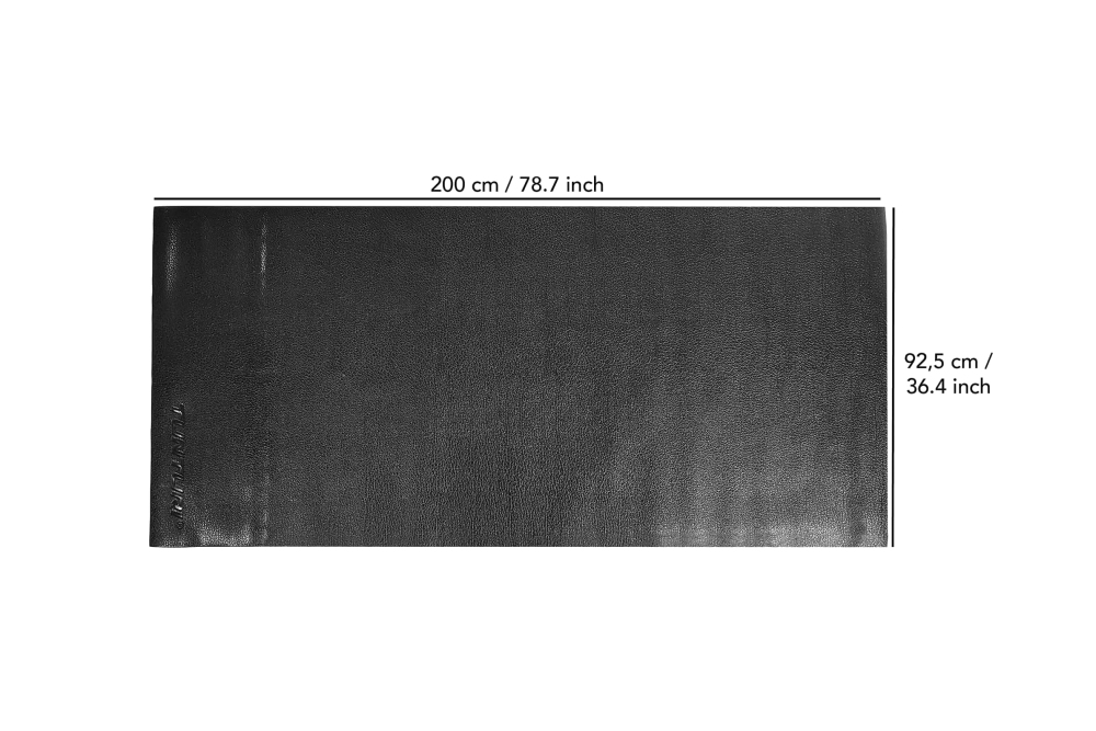 Tunturi Loopband Mat - Vloerbeschermmat 200x92.5x0.5 cm Zwart