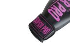 Super Pro Muay Thai Gants de Boxe Champ Noir/Rose 14 oz