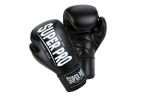Super Pro Muay Thai Gants de Boxe Champ Noir/Blanc 8 oz