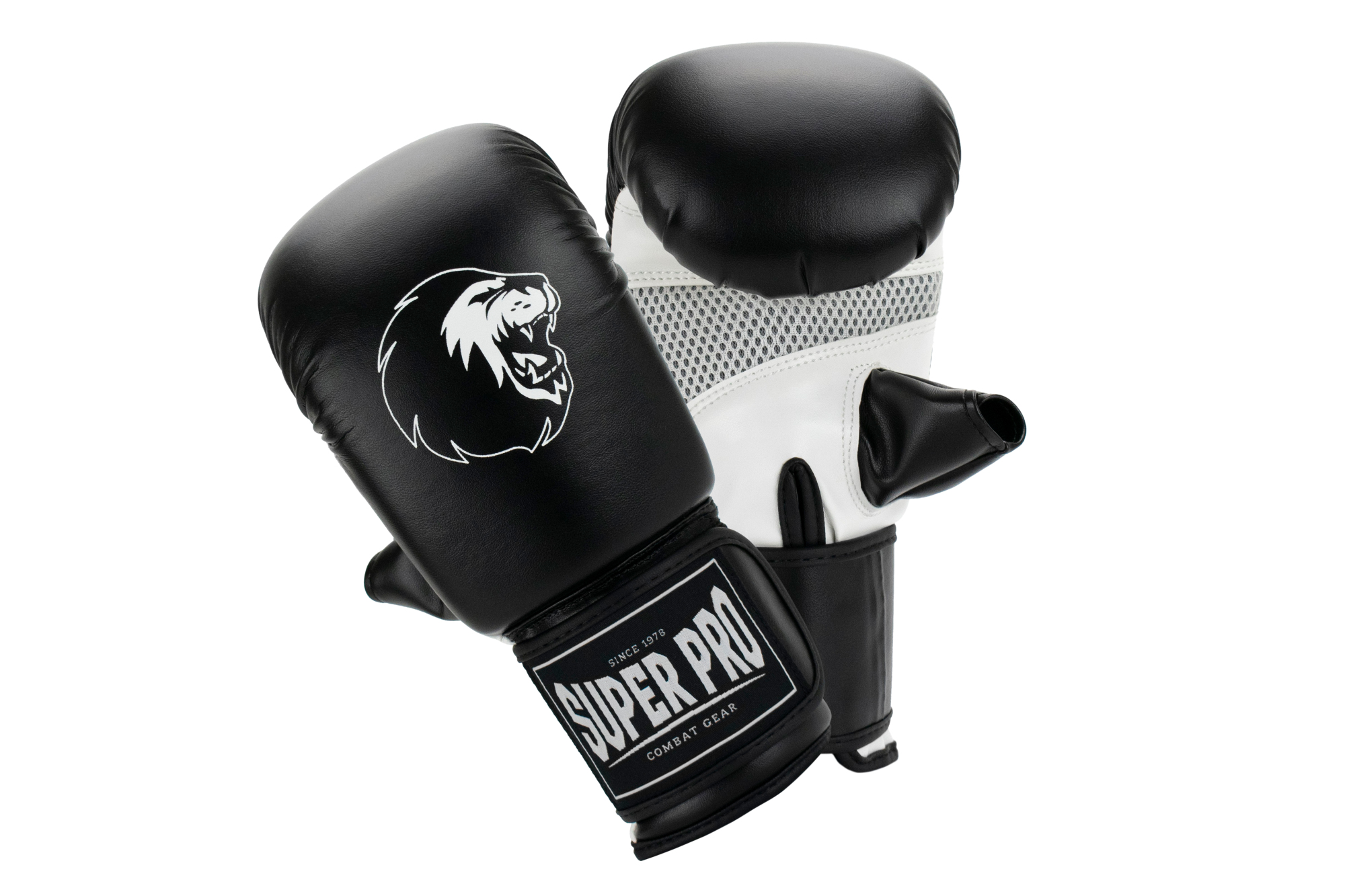 - XS Pro Schwarz/Weiß Boxhandschuhe Helisports Victor Super