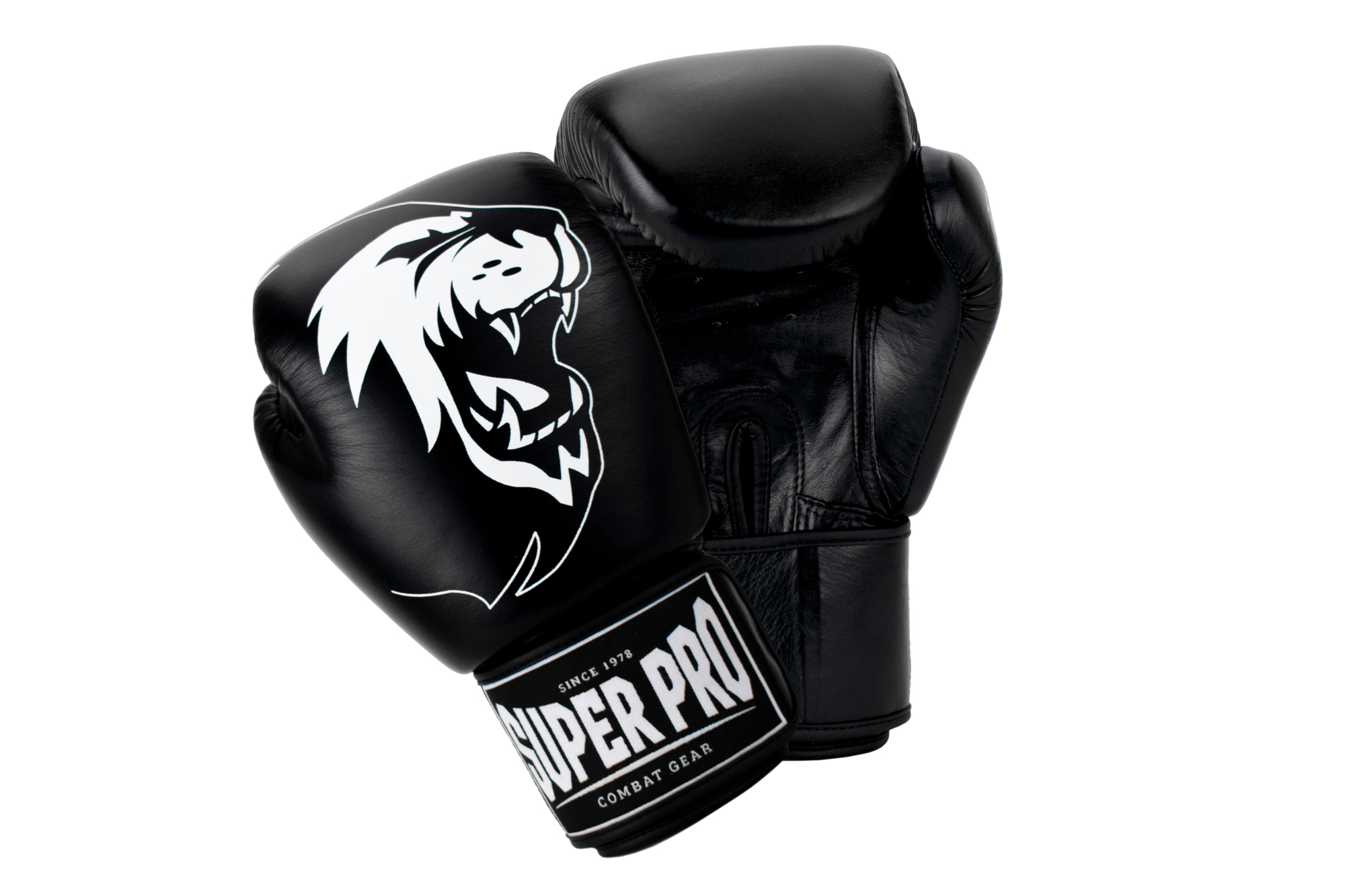 Schwarz/Weiß - Boxhandschuhe Pro Super 10 Warrior oz Helisports