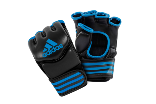 Adidas Gants de Grappling Traditionnelles Noir/Bleu Medium