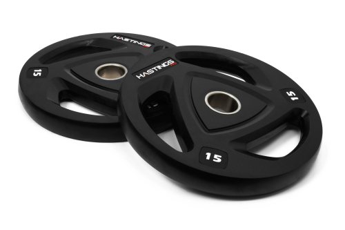 Hastings Disques Olympiques Pro Tri-Grip Caoutchouc 15kg