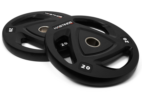 Hastings Disques Olympiques Pro Tri-Grip Caoutchouc 20kg