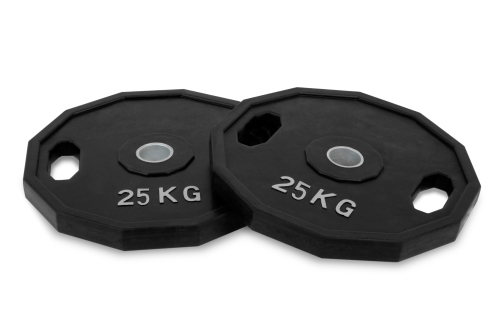 25kg Set de disques Olympique en caoutchouc
