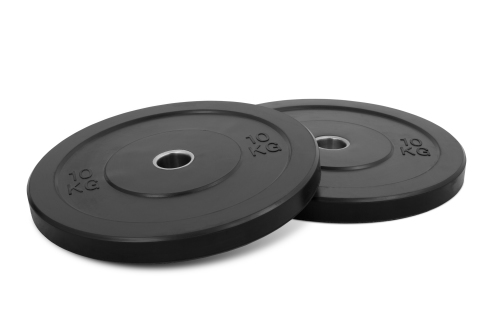 Newton Fitness Black Rubber Bumper Plates 10kg Set