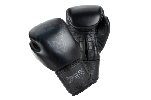 Super Pro Muay Thai Gants de Boxe Legend Noir 16 oz