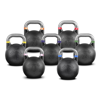 Pivot Fitness Competition Steel Kettlebell Set - 8, 12, 16, 20, 24, 28, 32 kg